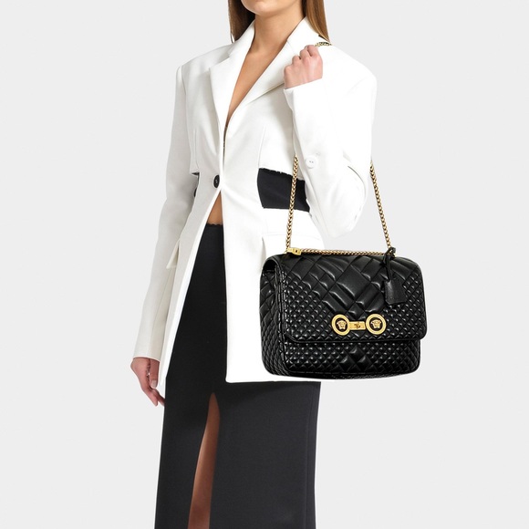 Versace Handbags - SOLD!!! Versace Quilted Icon Shoulder Bag